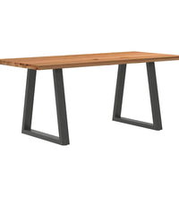 Esstisch Hellbraun 180x80x74 cm Massivholz Eiche Rechteckig