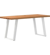 Esstisch Hellbraun 180x80x74 cm Massivholz Eiche Rechteckig