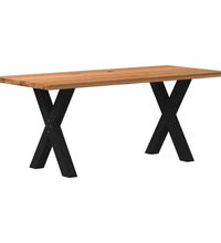 Esstisch Hellbraun 180x80x74 cm Massivholz Eiche Rechteckig