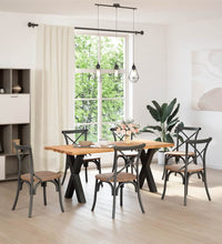 Esstisch Hellbraun 180x80x74 cm Massivholz Eiche Rechteckig