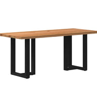 Esstisch Hellbraun 180x80x74 cm Massivholz Eiche Rechteckig