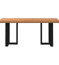 Esstisch Hellbraun 180x80x74 cm Massivholz Eiche Rechteckig