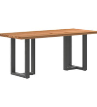 Esstisch Hellbraun 180x80x74 cm Massivholz Eiche Rechteckig