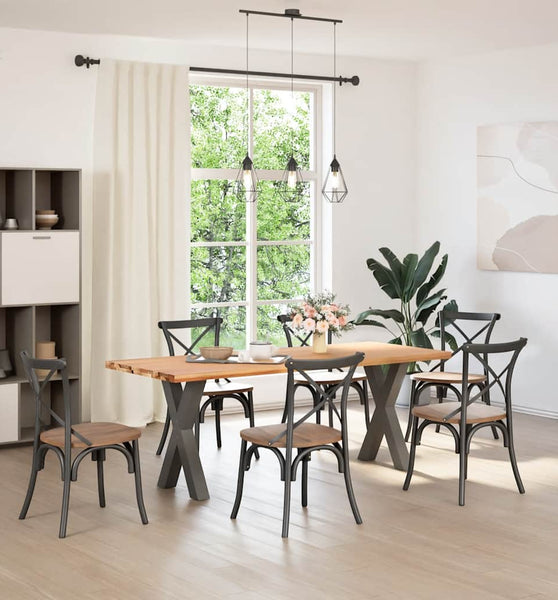 Bartisch Hellbraun 180x80x92 cm Massivholz Eiche Rechteckig