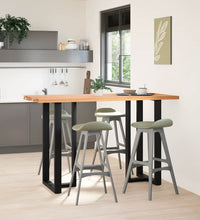 Bartisch Hellbraun 180x80x102 cm Massivholz Eiche Rechteckig