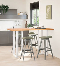 Bartisch Hellbraun 180x80x112 cm Massivholz Eiche Rechteckig