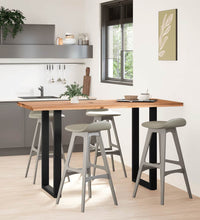 Bartisch Hellbraun 180x80x112 cm Massivholz Eiche Rechteckig