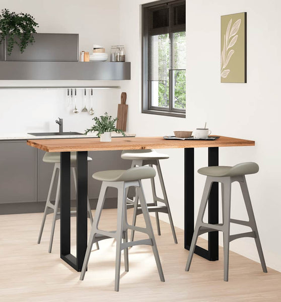 Bartisch Hellbraun 180x80x112 cm Massivholz Eiche Rechteckig