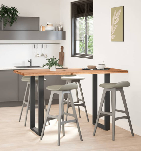 Bartisch Hellbraun 180x80x112 cm Massivholz Eiche Rechteckig