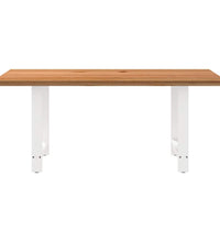 Esstisch Hellbraun 180x80x74 cm Massivholz Eiche Rechteckig