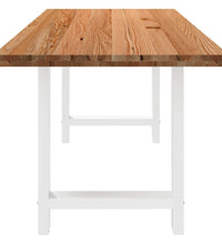 Esstisch Hellbraun 180x80x74 cm Massivholz Eiche Rechteckig