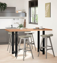 Bartisch Hellbraun 180x80x112 cm Massivholz Eiche Rechteckig