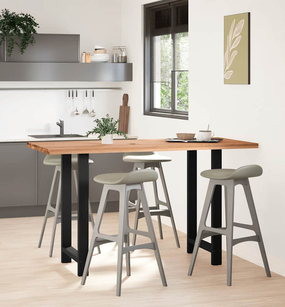 Bartisch Hellbraun 180x80x112 cm Massivholz Eiche Rechteckig