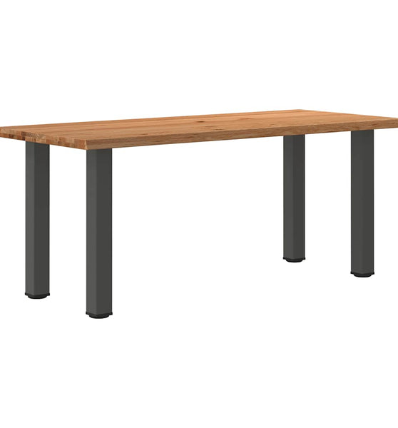 Esstisch mit Baumkanten 180x80x74cm Massivholz Eiche Rechteckig