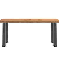 Esstisch mit Baumkanten 180x80x74cm Massivholz Eiche Rechteckig