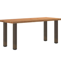 Esstisch mit Baumkanten 180x80x74cm Massivholz Eiche Rechteckig