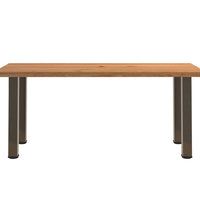 Esstisch mit Baumkanten 180x80x74cm Massivholz Eiche Rechteckig