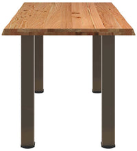 Esstisch mit Baumkanten 180x80x74cm Massivholz Eiche Rechteckig