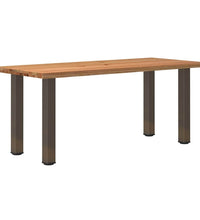 Esstisch mit Baumkanten 180x80x74cm Massivholz Eiche Rechteckig