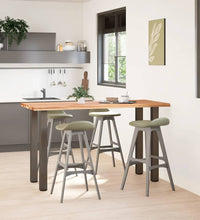 Bartisch mit Baumkanten 180x80x92cm Massivholz Eiche Rechteckig