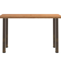 Bartisch mit Baumkanten 180x80x92cm Massivholz Eiche Rechteckig