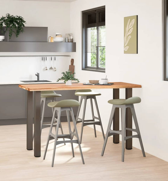 Bartisch mit Baumkanten 180x80x102 cm Massivholz Rechteckig