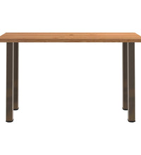 Bartisch mit Baumkanten 180x80x102 cm Massivholz Rechteckig