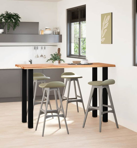 Bartisch Baumkante 180x80x112cm Massivholz Eiche Rechteckig