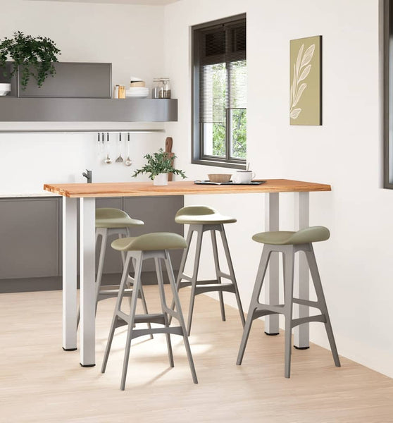 Bartisch Baumkante 180x80x112cm Massivholz Eiche Rechteckig