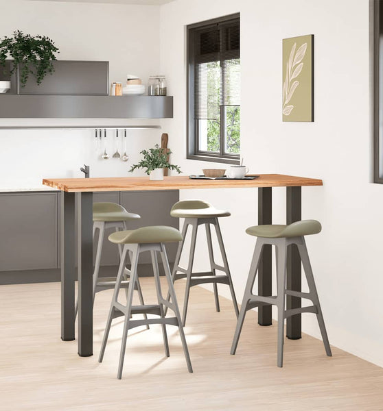 Bartisch Baumkante 180x80x112cm Massivholz Eiche Rechteckig