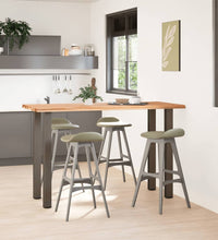 Bartisch Baumkante 180x80x112cm Massivholz Eiche Rechteckig