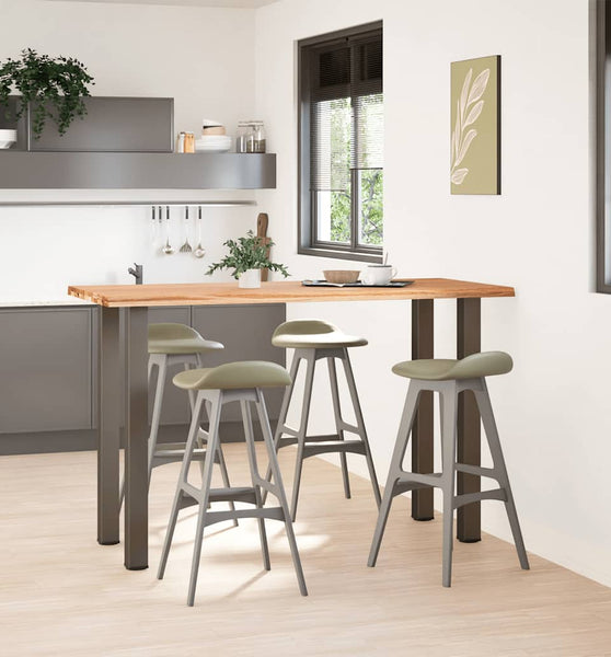 Bartisch Baumkante 180x80x112cm Massivholz Eiche Rechteckig