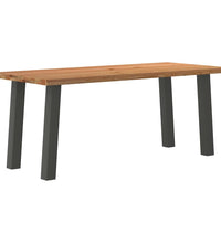 Esstisch mit Baumkanten 180x80x74cm Massivholz Eiche Rechteckig