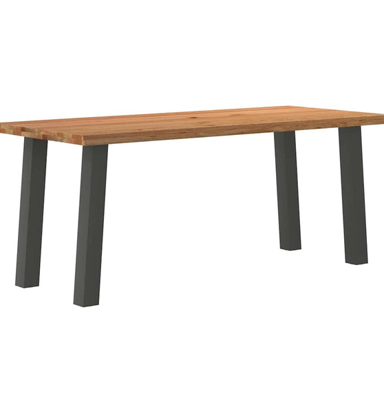 Esstisch mit Baumkanten 180x80x74cm Massivholz Eiche Rechteckig