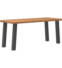 Esstisch mit Baumkanten 180x80x74cm Massivholz Eiche Rechteckig