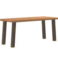 Esstisch mit Baumkanten 180x80x74cm Massivholz Eiche Rechteckig