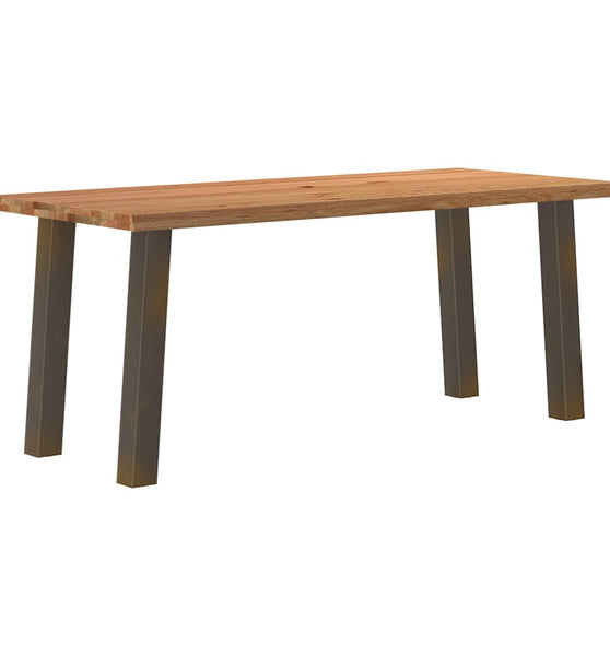 Esstisch mit Baumkanten 180x80x74cm Massivholz Eiche Rechteckig