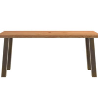 Esstisch mit Baumkanten 180x80x74cm Massivholz Eiche Rechteckig