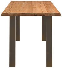 Esstisch mit Baumkanten 180x80x74cm Massivholz Eiche Rechteckig