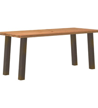 Esstisch mit Baumkanten 180x80x74cm Massivholz Eiche Rechteckig