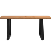 Esstisch mit Baumkanten 180x80x74 cm Massivholz Eiche