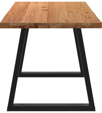 Esstisch mit Baumkanten 180x80x74 cm Massivholz Eiche