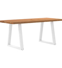 Esstisch mit Baumkanten 180x80x74 cm Massivholz Eiche