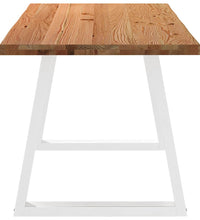 Esstisch mit Baumkanten 180x80x74 cm Massivholz Eiche