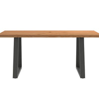 Esstisch mit Baumkanten 180x80x74 cm Massivholz Eiche