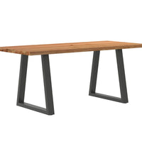 Esstisch mit Baumkanten 180x80x74 cm Massivholz Eiche