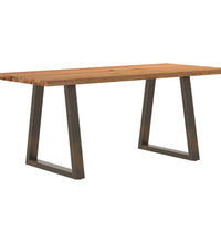 Esstisch mit Baumkanten 180x80x74 cm Massivholz Eiche