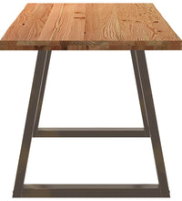 Esstisch mit Baumkanten 180x80x74 cm Massivholz Eiche