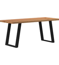 Esstisch mit Baumkanten 180x80x74cm Massivholz Eiche Rechteckig