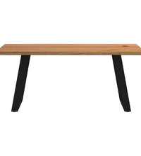 Esstisch mit Baumkanten 180x80x74cm Massivholz Eiche Rechteckig